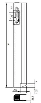 GTO Counterpart for board wall lock 1-plus left