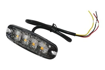 LED Flashlight 4 LEDs orange slimline R65 R10 15W 12V / 24V