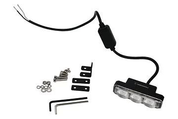 Werklamp 3x LED mini 12V/24V met 25cm kabel