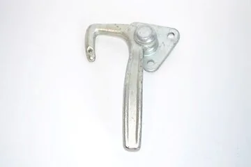 Corner fastener with triangular plate on the right